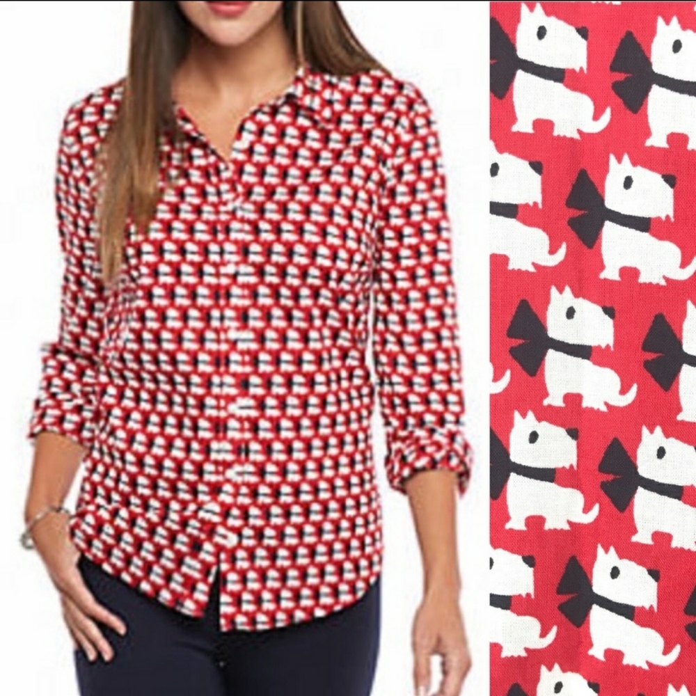 Crown & Ivy | Scottie Dog Novelty Shirt